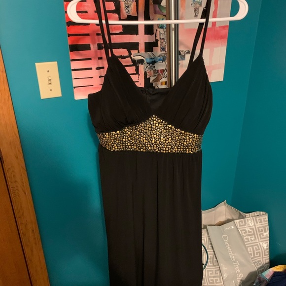 AGB little black dress with gold embellishments - Picture 1 of 5